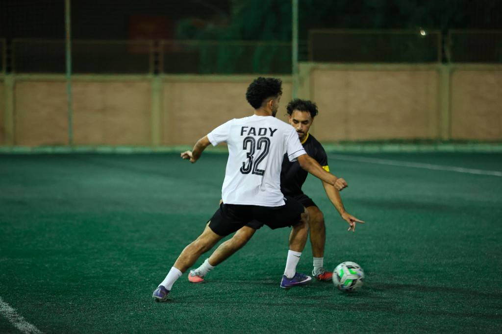 Fady shielding the ball